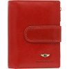 Peterson Červená kožená peněženka na patentku a zip Y577