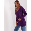 Tmavě fialový svetr na knoflíky