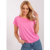 Růžové tričko s průstřihem s mašlí na zádech