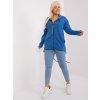 Modrá asymetrická mikina