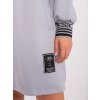 Světle šedé mikinové šaty s kapsami (Velikost L/XL)