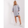 Světle šedé mikinové šaty s kapsami