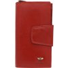 Peterson Červená hladká lesklá kožená peněženka Y580