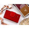 Peterson Červená hladká lesklá kožená peněženka Y580