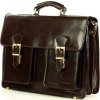 MARCO MAZZINI Pánská hnědá kožená aktovka