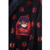Černý dívčí župan s  puntíky Ladybug and Cat Noir