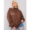 (Vel. L/XL) Hnědá dámská mikina s rolákem