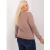 Tmavě béžová mikina s výstřihem
