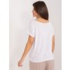 Bílé volné triko s kulatým výstřihem