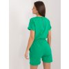 Zelený kraťasový overal s páskem