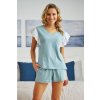 Doctor Nap světle modré krátké pyžamo s krajkou