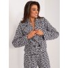 Šedo-černé vzorované dámské sako