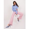 Světle růžové elegantní kalhoty