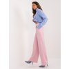 Světle růžové elegantní kalhoty