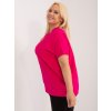 Tmavě růžové tričko s kulatým výstřihem