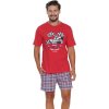Červené pánské pyžamo Doctor Nap s potiskem formule