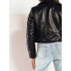 Černá koženková krátká bunda NEGRA