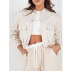Světle béžová přechodová crop bunda KADYS