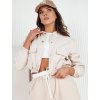 Světle béžová přechodová crop bunda KADYS