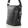 MARCO MAZZINI černá kožená taška přes rameno