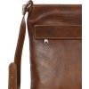 MARCO MAZZINI hnědá obdelníková kožená messenger taška (Velikost ONE SIZE)