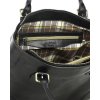 MARCO MAZZINI černá kožená shopper kabelka (Velikost ONE SIZE)