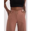 Hnědé dámské rovné kalhoty