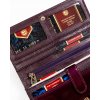 Peterson Tmavě fialová dámská kožená peněženka Y629 (Velikost ONE SIZE)