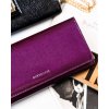 Peterson Tmavě fialová lesklá kožená peněženka Y619