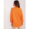 Oranžová oversize prodloužená košile (Velikost XL)