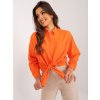 Oranžová oversize prodloužená košile (Velikost XL)