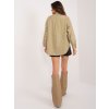 Khaki oversize prodloužená košile