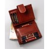Peterson Bordó kožená peněženka střední velikosti Y638