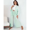 Mintové dámské široké kalhoty TERENI