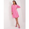Růžové košilové šaty