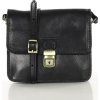 MARCO MAZZINI černá čtvercová crossbody kabelka