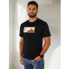Černé pánské tričko s potiskem