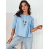 Světle modré oversize tričko BULS