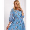 Světle modré květované letní šaty