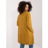 Hořčicový volný kardigan s kapsami