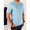 Světle modré pánské tričko s malým potiskem