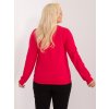 Červená mikina s výstřihem RV-BZ-9233.24-red (Velikost ONE SIZE)