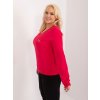 Červená mikina s výstřihem RV-BZ-9233.24-red (Velikost ONE SIZE)