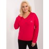 Červená mikina s výstřihem RV-BZ-9233.24-red (Velikost ONE SIZE)