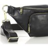 MARCO MAZZINI černá kožená ledvinka