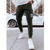 Khaki pánské jogger tepláky s kapsami (Velikost S)