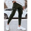 Khaki pánské jogger tepláky s kapsami (Velikost S)