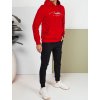 Červená mikina s kapucí