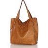 MARCO MAZZINI Camel kožená shopper kabelka