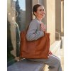 MARCO MAZZINI Camel kožená shopper kabelka